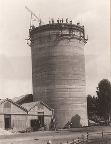 Photograph, Samuel George CAHILL, Silo near completion, 1920