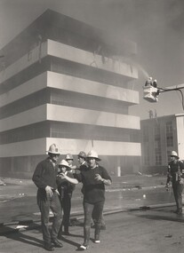 Photograph, Ian WARD, State Office fire, Horsham, 1971 (printed 1990)