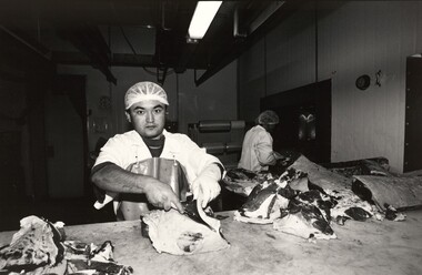 Photograph, John IMMIG, Afghan Hazari refugees, Burrangong Meat Processors, Young, New South Wales, 2002