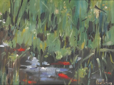Painting, Scott PENDLEBURY, Garden pond, 1975