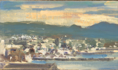 Painting, Scott PENDLEBURY, Hobart estuary, 1970