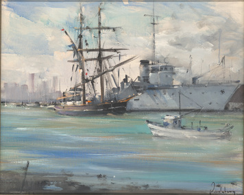Painting, Scott PENDLEBURY, In port, Williamstown, 1986