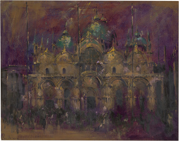 Painting, Scott PENDLEBURY, St Marks at night, n.d