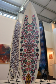 Surfboards with digital decals, Inshallah Series 2008, 2008