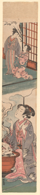 Print, KORYUSAI, Isoda, Girl Burning Love Letters