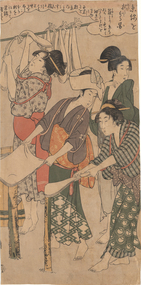 Print, UTAMARO, Kitagawa, No. 10 from the series Women Engaged in the Sericulture Industry (Joshoku kaiko tewaza-gusa), 1798-1800