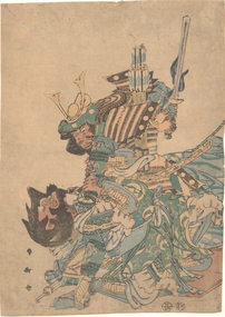 Print, SHUNKO I, Katsukawa, Yoshitune overcoming Benkei