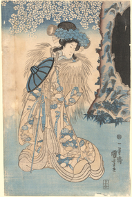 Print, KUNIYOSHI, Ichiyusai, Picture of a Beautiful woman, c. 1847