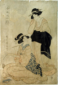 Print, EIZAN, Kikugawa, Two Bijin