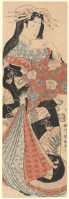 Print, SHUNSEN, Katsukawa, Courtesan, c. 1820's