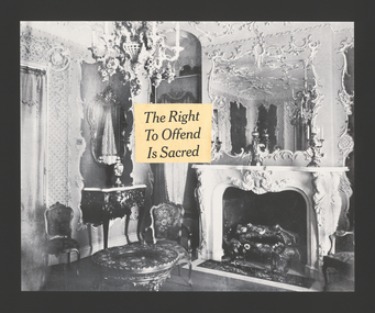 Print, ANDREW, Brook, The Right to Offend is Sacred (black), 2016