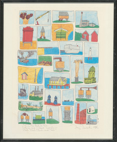 Drawing, TREMBATH, Tony. born 1946, Victoria, Australia, On the road to Victoria and Albert Triangle-Flick, Flush & Toot, 1982