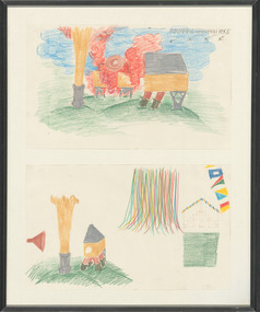 Drawing, TREMBATH, Tony. born 1946, Victoria, Australia, On the road to Victoria and Albert Triangle-Flick, Flush & Toot, 1982