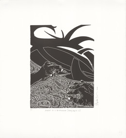 Print, ROBINSON, Brian. Born 1973, Waiben, Queensland, Australia, Marks of a printmaker (Body Parts I), 2011