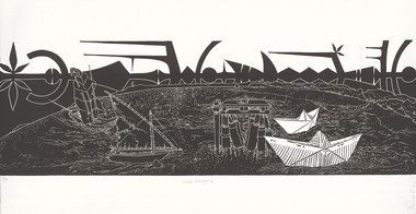 Print, ROBINSON, Brian. Born 1973, Waiben, Queensland, Australia, Ilan Regatta, 2011