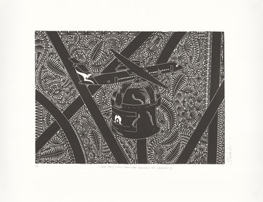 Print, ROBINSON, Brian. Born 1973, Waiben, Queensland, Australia, …And they flew from the Airfield at Ngurupai II, 2011
