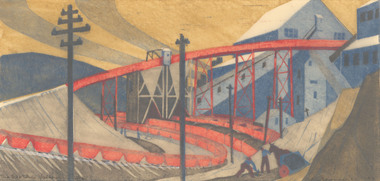Print, SPOWERS, Ethel Louise  b.1890 South Yarra, Victoria  d. 1947 Melbourne, Victoria, The Works - Yallourn, 1933