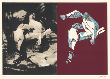 Print, PIPER, John  b. 1903  d. 1992 Buckinghamshire, United Kingdom, Eye and Camera: Claret and Blue, 1973