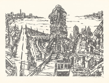 Print, SENBERGS, Jan  b.1939 Riga, Latvia.  Arrived Australia 1950, Port Panorama, 1980