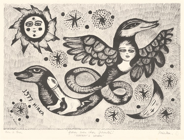 Print, MORA, Mirka  b.1928 France  d. 2018, Serpent's Dream, 1977