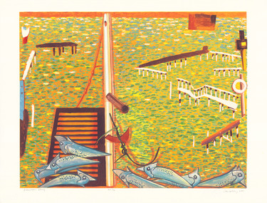 Print, LANCELEY, Colin  b. 1938 Dunedin, New Zealand, Fisherman's Warf, 2001