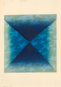 Print, YOSHIDA, Chizuko  b. 1924 Yokohama, Kanagawa Prefecture, Star Dust - Blue, 1992