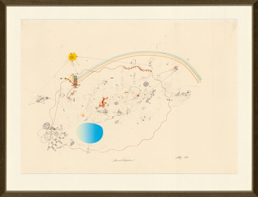 Drawing, PETTY, Bruce Leslie  b. 1929 Melbourne, Man and Machine, 1978
