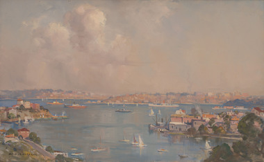 Painting, JACKSON, James Randalph  b. 1882 Palmerston, New Zealand.  d. 1975 Sydney, Sydney Harbour, Not dated