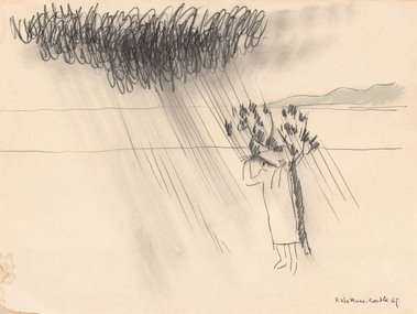 Drawing, WALLACE-CRABBE, Robin  b. 1938 Melbourne, The Daily Telegraph, 1967
