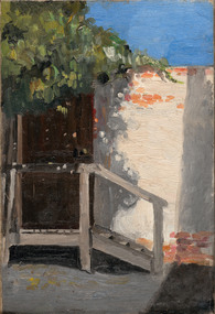 Painting, MEYER, Mary  b. 1878, d. 1975, Door in the Brick Wall, Not dated