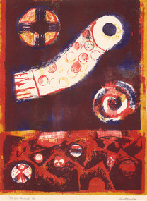 Print, FRENCH, Leonard OBE   b. 1928 Brunswick, Victoria  d. 2017 Melbourne, Victoria, Fish over Landscape, 1964
