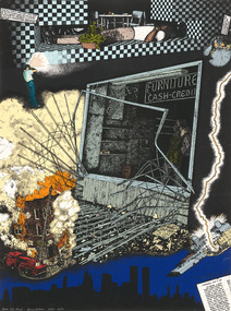 Work on paper - Print, LATIMER, Bruce  b. 1951 Sydney, NSW, Black out print, 1977