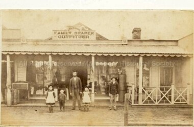 Photograph (Item), Draper Shop With Fleming Family Outside, Malmsbury c1890