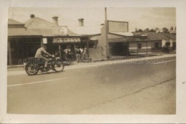 Photograph (Item), B/W Outside Store In Malmsbury, Malmsbury ca1930