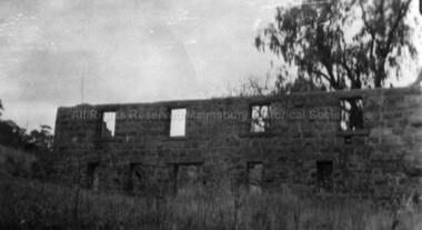 Photograph (Item), B/W Ruins Of Ellis' Coliban Flour Mill, Malmsbury c1934