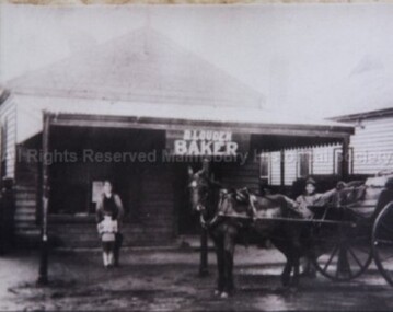 Photograph (Item), B/W Photo Of R Loudens Bakery (Ballarat?), Malmsbury c1900