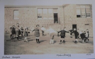 Photograph (Item), Malmsbury Primary School Yard & Children Ring A Rosie 1930, Malmsbury c1930