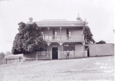 Photograph (Item), Old Two Storey Bank Of Nsw Malmsbury Ca913 By Ernest Boddy, Malmsbury ca1913