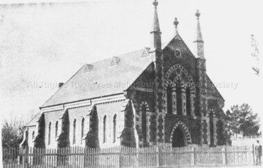 Photograph (Item), B/W Photo Malmsbury Methodist Church, Malmsbury c1900
