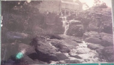 Photograph (Item), B/W Photo Of Willoughby's Flour Mill On Coliban River Tylden, Malmsbury c1880