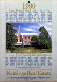 Photograph (Item), The Malmsbury Mill C1990 On A Calendar, Malmsbury c1990