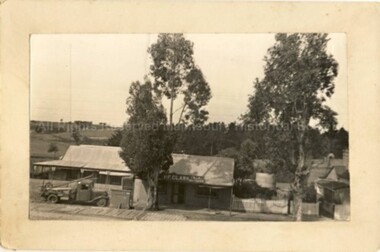 Photograph (Item), Percy Clark's Butcher Shop Daylesford Rd & Weighbridge 1935, Malmsbury 1935