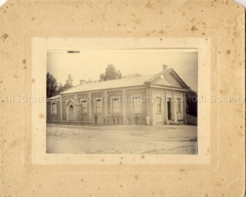 Photograph (Item), Malmsbury Town Hall 1901 With Councillors Outside, Malmsbury 1901