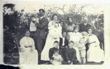 Photograph (Item), "Ellis Family At ""The Falls"" Malmsbury C1912", Malmsbury c1912