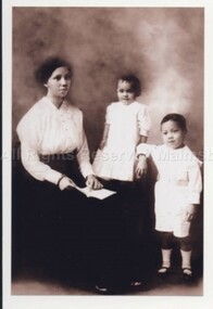 Photograph (Item), Ada (Lipp) Yum Wah With Children Minnie & Herbert C1915, Malmsbury c1915