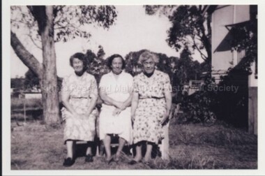 Photograph (Item), "Emily, Ada & Daisy Lipp C1940", Malmsbury c1940