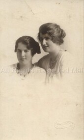 Photograph (Item), Queenie & Sylvia Blair C1920, Malmsbury c1920