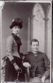 Photograph (Item), "John Arthur Hooppell & Wife Jane Mcrae, Portrait C1885", Malmsbury c1885