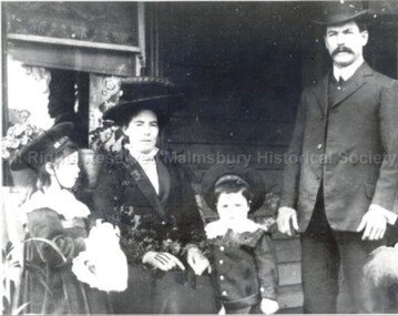 Photograph (Item), "Family Group Of Cr. Nicholas Hocking, Wife & 2 Children", Malmsbury c1908