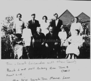 Photograph (Item), Tom & Sarah Lucardie & Families, Malmsbury